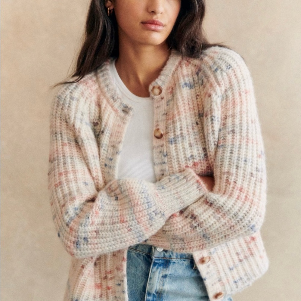 Sézane Multicolor Knit Cardigan